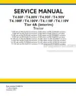 Photo 4 - New Holland T4.80F T4.80V T4.90F T4.90V T4.100F T4.100V T4.110F T4.110V Tier 4A Interim Service Manual Tractor 51430128