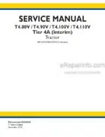 Photo 4 - New Holland T4.80V T4.90V T4.100V T4.110V Tier 4A Interim Service Manual Tractor 51526023