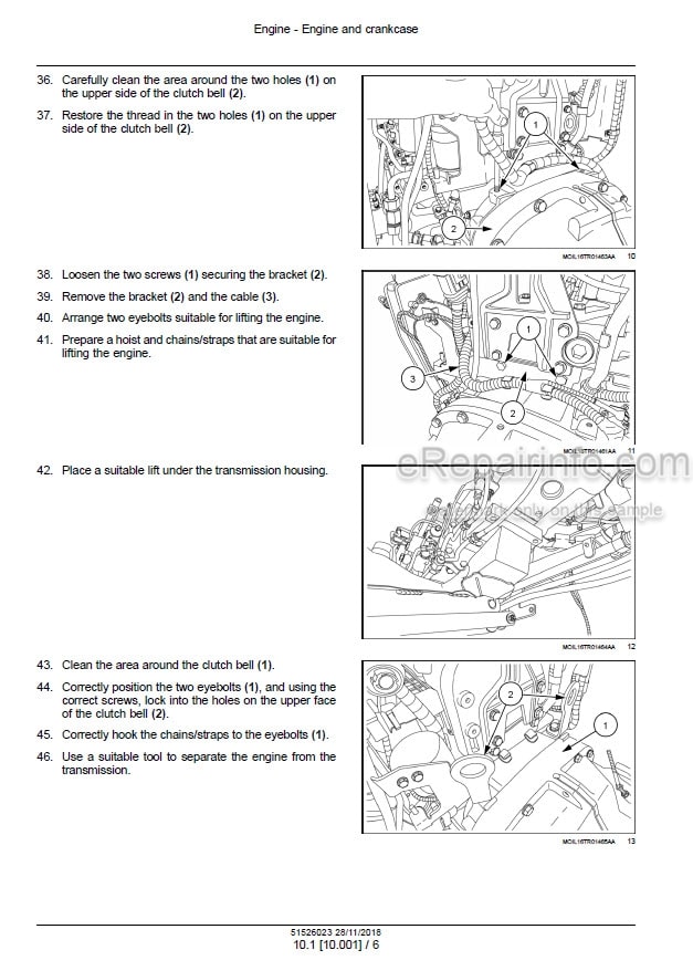 Photo 1 - New Holland T4.80V T4.90V T4.100V T4.110V Tier 4A Interim Service Manual Tractor 51526023