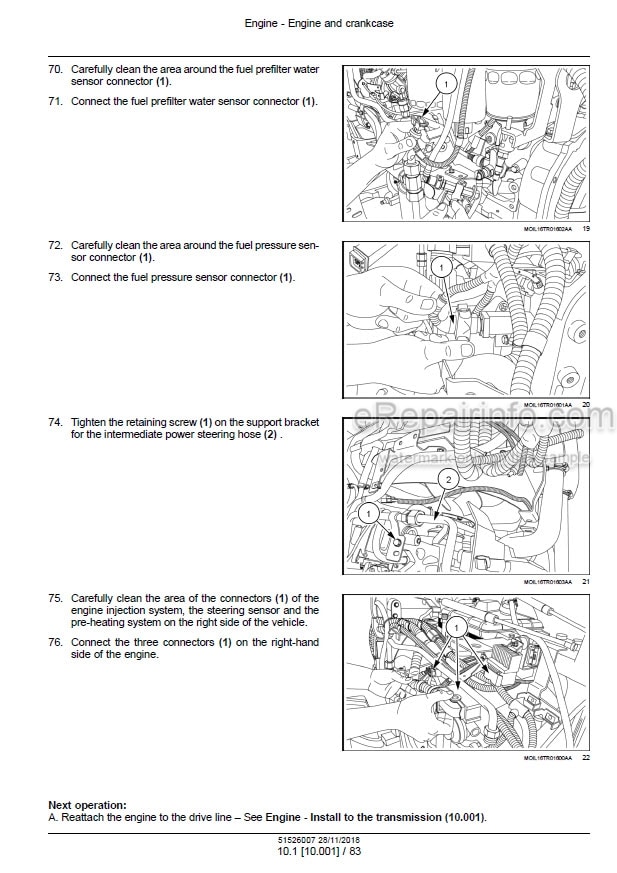 Photo 1 - New Holland T4.80V T4.90V T4.100V T4.110V T4.80N T4.90N T4.100N T4.110N Service Manual Tractor 51526007