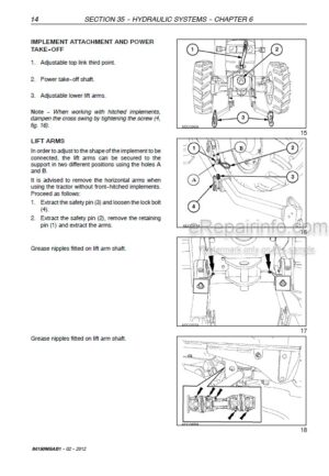 Photo 2 - New Holland T4020V T4030V T4040V T4050V T4060V T4030N T4040N T4050N T4060N Service Manual Tractor 84150905B1