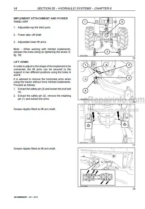 Photo 1 - New Holland T4020V T4030V T4040V T4050V T4060V T4030N T4040N T4050N T4060N Service Manual Tractor 84150905B1