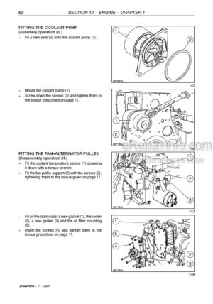 Photo 1 - New Holland T4020 T4030 T4040 T4050 Deluxe Supersteer Service Manual Tractor 87666787B