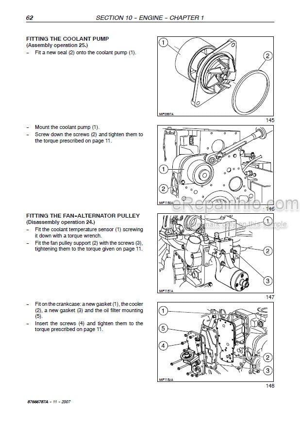 Photo 1 - New Holland T4020 T4030 T4040 T4050 Deluxe Supersteer Service Manual Tractor 87666787B
