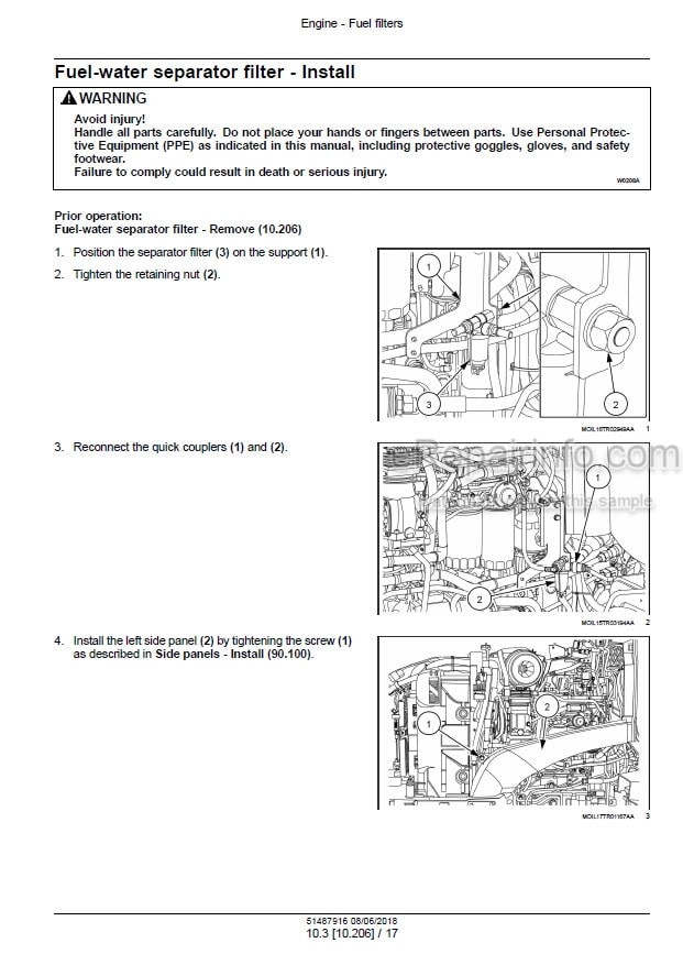 Photo 1 - New Holland T5.110 T5.120 Electro Command Tier 4B Final Service Manual Tractor 51487916