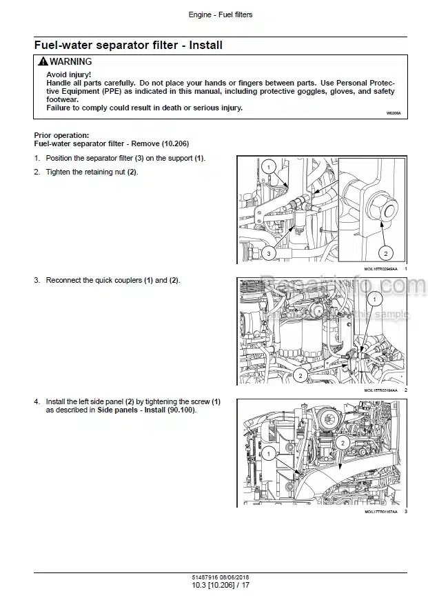 Photo 1 - New Holland T5.110 T5.120 Electro Command Tier 4B Final Service Manual Tractor 51487916