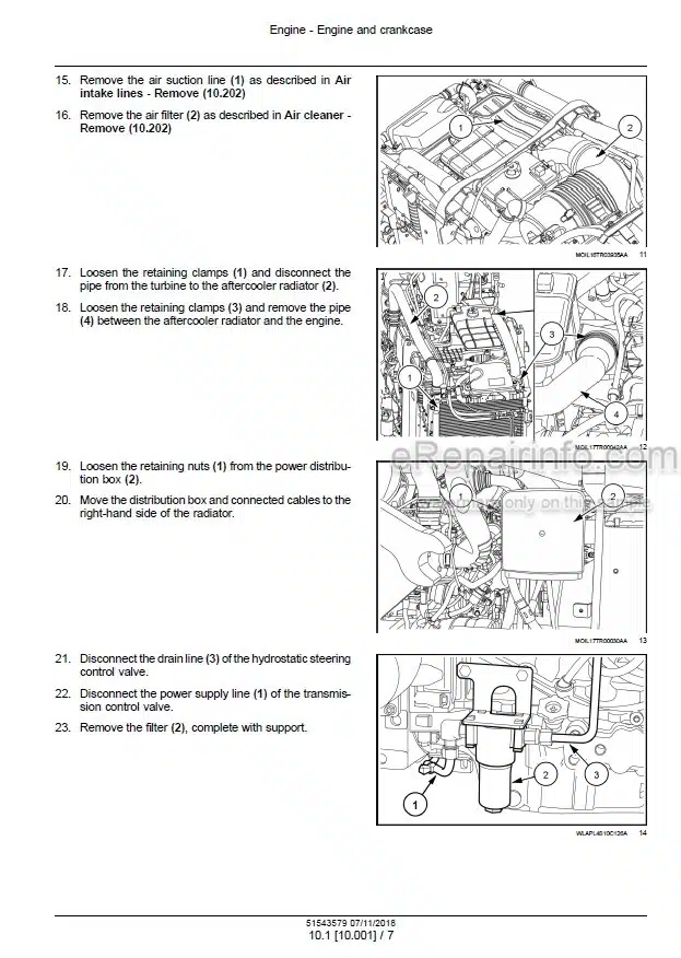 Photo 1 - New Holland T5.90 T5.100 T5.110 T5.120 Tier 4B Final Service Manual Tractor 51543579