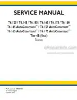 Photo 4 - New Holland T6.125 T6.145 T6.155 T6.165 T6.175 T6.180 Auto Command Tier 4B Final Service Manual Tractor 47938738