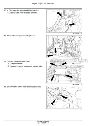 Photo 11 - New Holland T6.125 T6.145  T6.155 T6.165 T6.175 T6.180 Auto Command Tier 4B Final  Service Manual Tractor 51675244