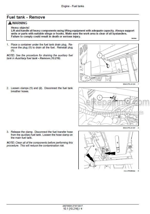 Photo 1 - New Holland T7.150 T7.180 Tier 0 Service Manual Tractor 48079508