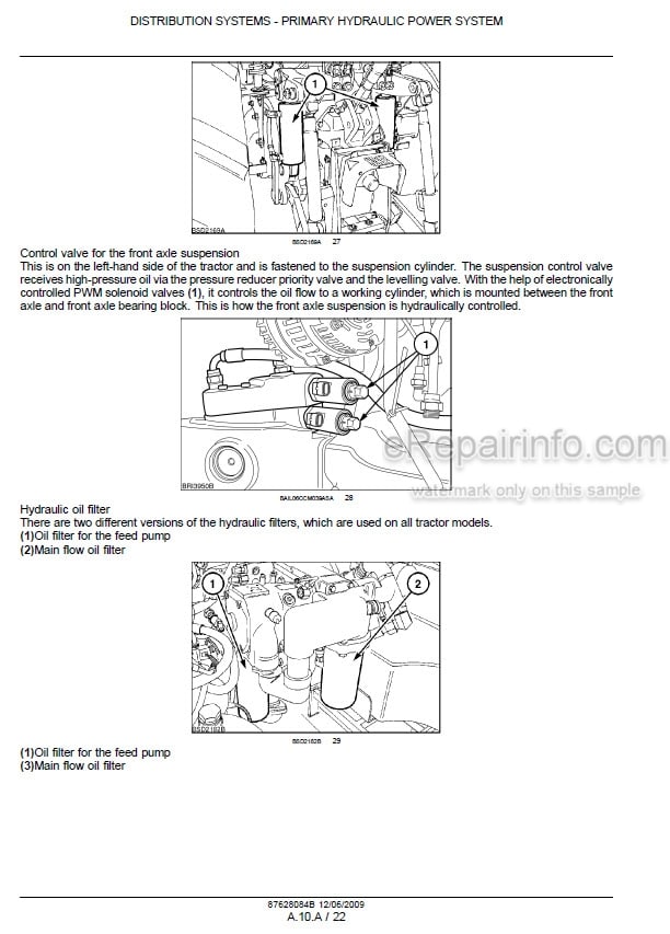 Photo 1 - New Holland T7030 T7040 T7050 T7060 Service Manual Tractor