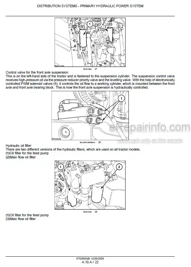 Photo 1 - New Holland T7030 T7040 T7050 T7060 Service Manual Tractor