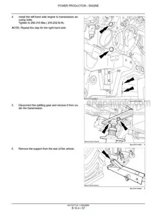 Photo 7 - New Holland TD95D HC Service Manual Tractor 48013264