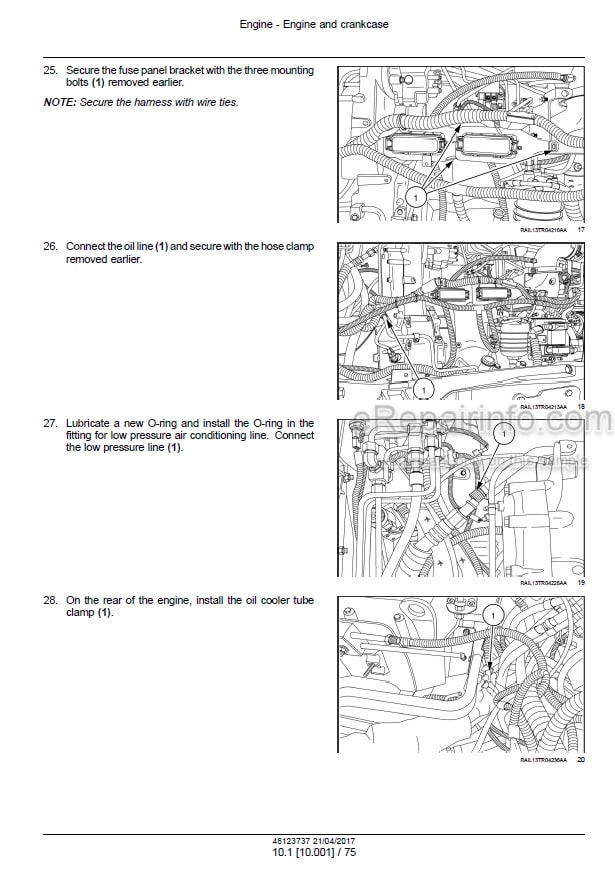 Photo 1 - New Holland T8.320 T8.350 T8.380 T8.410 Smart Trax PST Tier 2 Service Manual Tractor 48123737