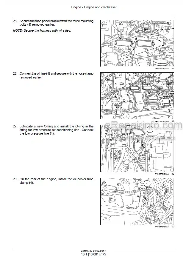 Photo 1 - New Holland T8.320 T8.350 T8.380 T8.410 Smart Trax PST Tier 2 Service Manual Tractor 48123737