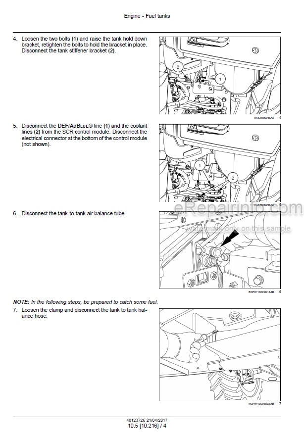 Photo 1 - New Holland T8.320 T8.350 T8.380 T8.410 Smart Trax PST Tier 4B Service Manual Tractor 48123726