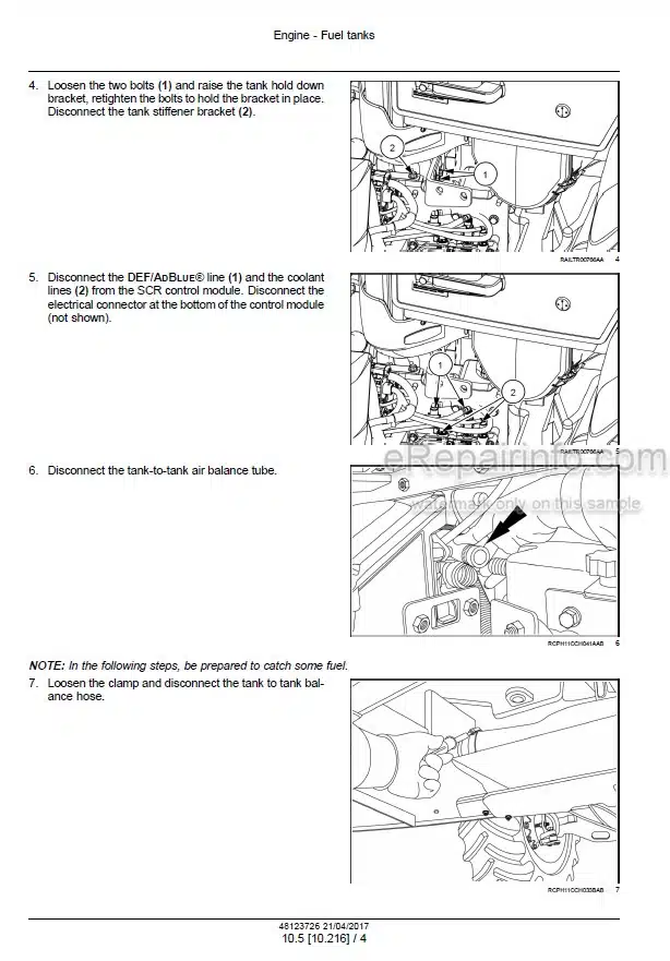 Photo 1 - New Holland T8.320 T8.350 T8.380 T8.410 Smart Trax PST Tier 4B Service Manual Tractor 48123726