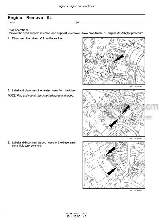 Photo 1 - New Holland T9.435 T9.480 T9.530 T9.565 T9.600 T9.645 T9.700 Stage IV Service Manual Tractor 48193210