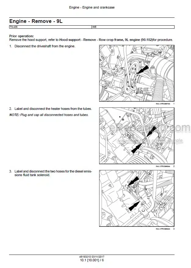 Photo 1 - New Holland T9.435 T9.480 T9.530 T9.565 T9.600 T9.645 T9.700 Stage IV Service Manual Tractor 48193210