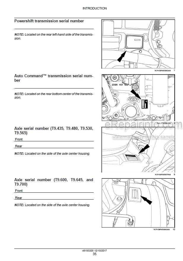 Photo 1 - New Holland T9.435 T9.480 T9.530 T9.565 T9.600 T9.645 T9.700 Tier 4B Final Service Manual Tractor 48193205