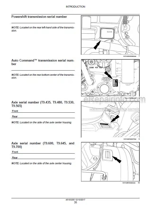Photo 1 - New Holland T9.435 T9.480 T9.530 T9.565 T9.600 T9.645 T9.700 Tier 4B Final Service Manual Tractor 48193205