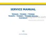 Photo 4 - New Holland TC5040 TC5050 TC5060 TC5070 TC5080 Hillside Service Manual Combine 87734472B