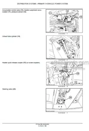 Photo 4 - New Holland TC5040 TC5050 TC5060 TC5070 TC5080 Hillside Service Manual Combine 87734472B