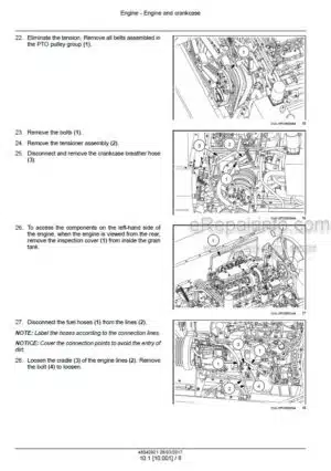 Photo 7 - New Holland TC5070 Tier 3 Service Manual Utility Combine 48040921