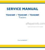 Photo 5 - New Holland TD4020F TD4030F TD4040F Service Manual Tractor 84285927