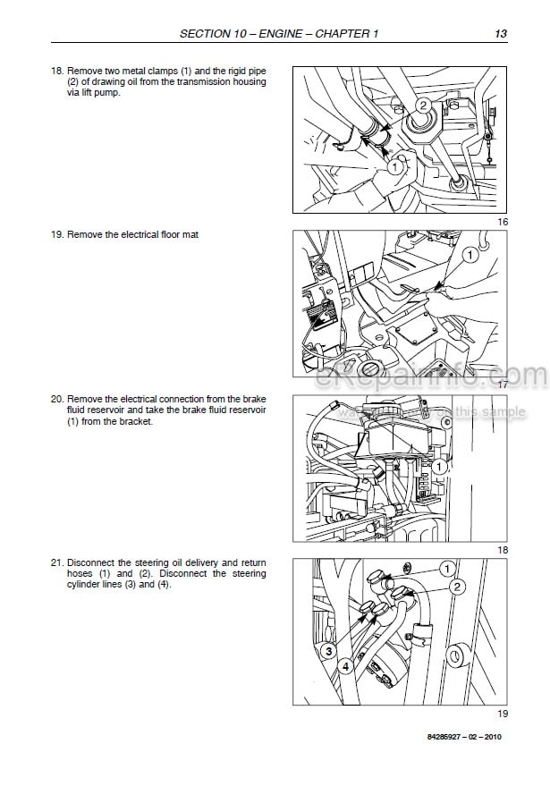 Photo 1 - New Holland TD4020F TD4030F TD4040F Service Manual Tractor 84285927