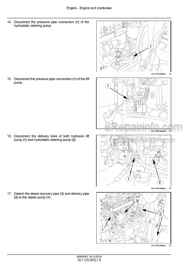 Photo 1 - New Holland TD4020F TD4030F TD4040F Service Manual Tractor 48064955