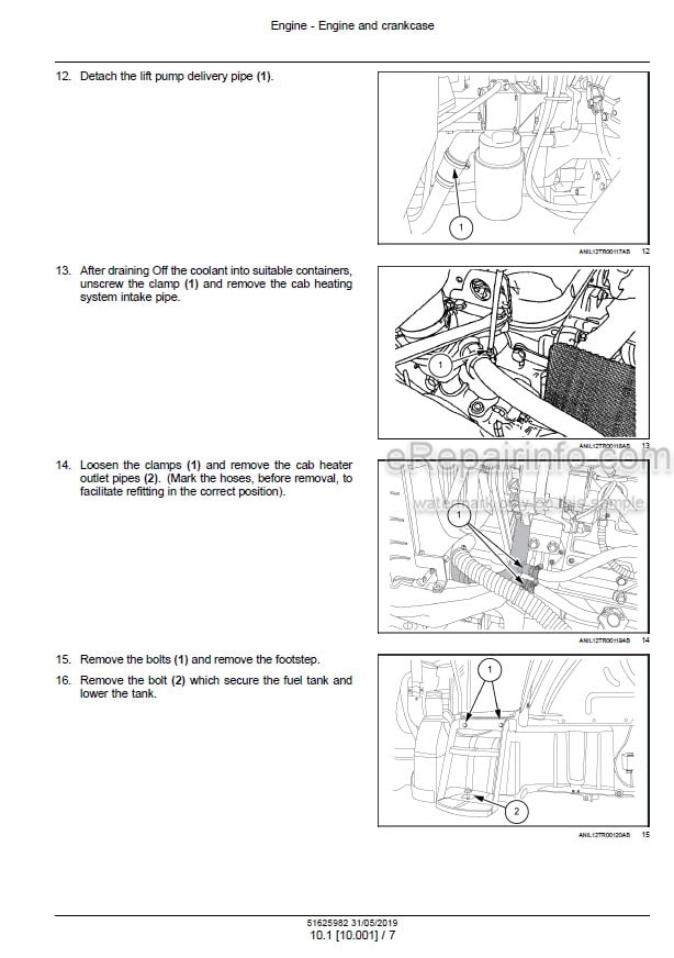 Photo 1 - New Holland TD5.100 TD5.110 TD5.65 TD5.75 TD5.80 TD5.90 Service Manual Tractor 51625982