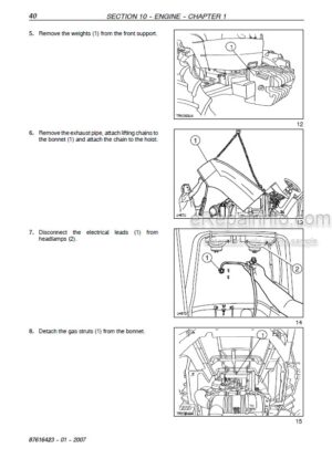 Photo 2 - New Holland TD60D TD70D TD80D TD90D TD95D Service Manual Tractor 87616423
