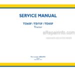 Photo 4 - New Holland TD65F TD75F TD85F Service Manual Tractor 48064954