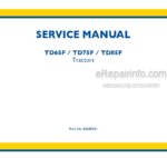 Photo 5 - New Holland TD65F TD75F TD85F Service Manual Tractor 84285941