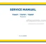Photo 5 - New Holland TD65F TD75F TD85F Service Manual Tractor 84285941