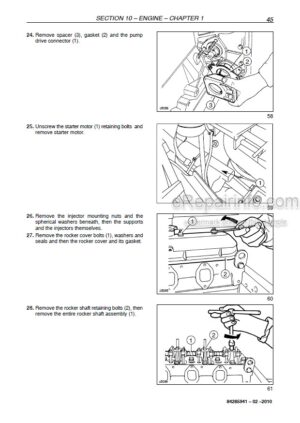 Photo 12 - New Holland TD65F TD75F TD85F Service Manual Tractor 84285941