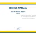 Photo 4 - New Holland TD65F TD75F TD85F Service Manual Tractor 84574094A