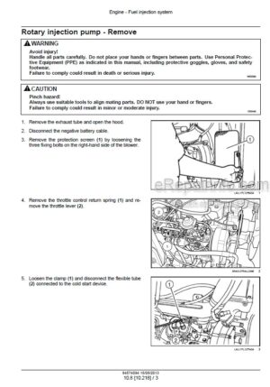 Photo 10 - New Holland TD65F TD75F TD85F Service Manual Tractor 84574094
