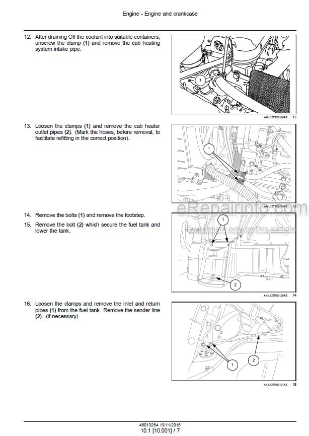 Photo 1 - New Holland TD95D HC Service Manual Tractor 48013264