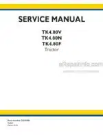 Photo 4 - New Holland TK4.80V TK4.80N TK4.80F Service Manual Tractor 51543563