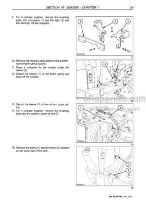 Photo 7 - New Holland TN55V TN65V TN75V TN65N TN75N Repair Manual Tractor 86627058