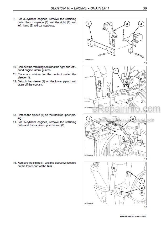 Photo 1 - New Holland TK65 TK75 TK76 TK85 TK95 Service Manual And Updates Tractor 6035438100