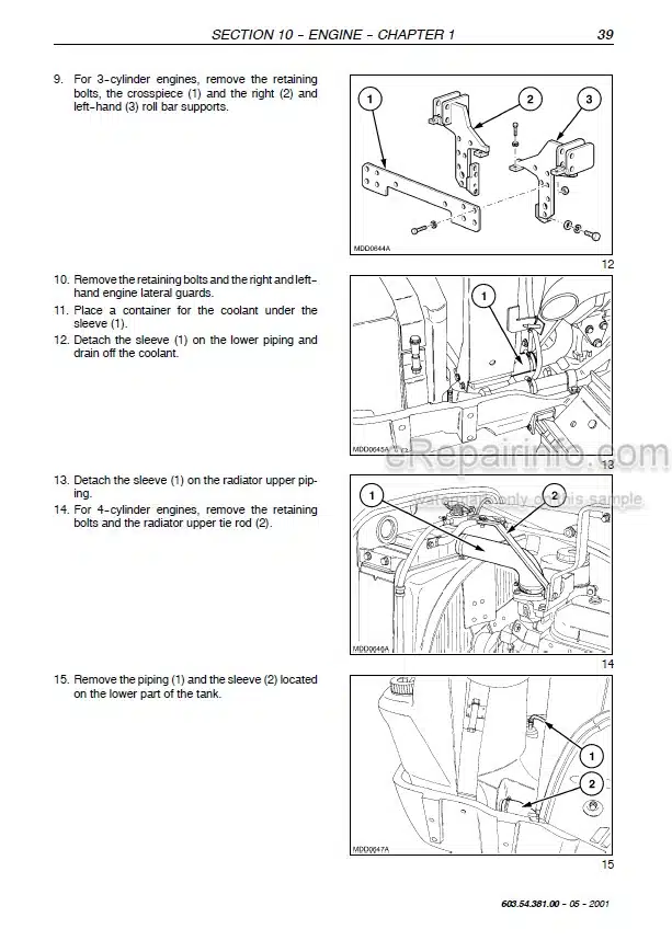 Photo 1 - New Holland TK65 TK75 TK76 TK85 TK95 Service Manual And Updates Tractor 6035438100