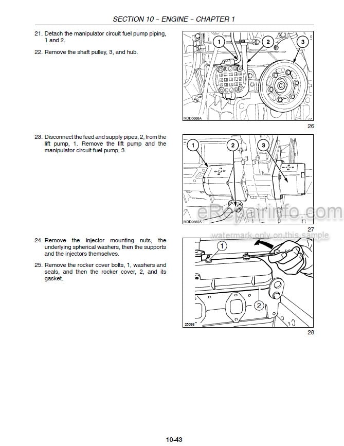 Photo 1 - New Holland TK75VA TK80A TK80MA TK90A TK90MA TK100A Repair Manual Tractor 87582124