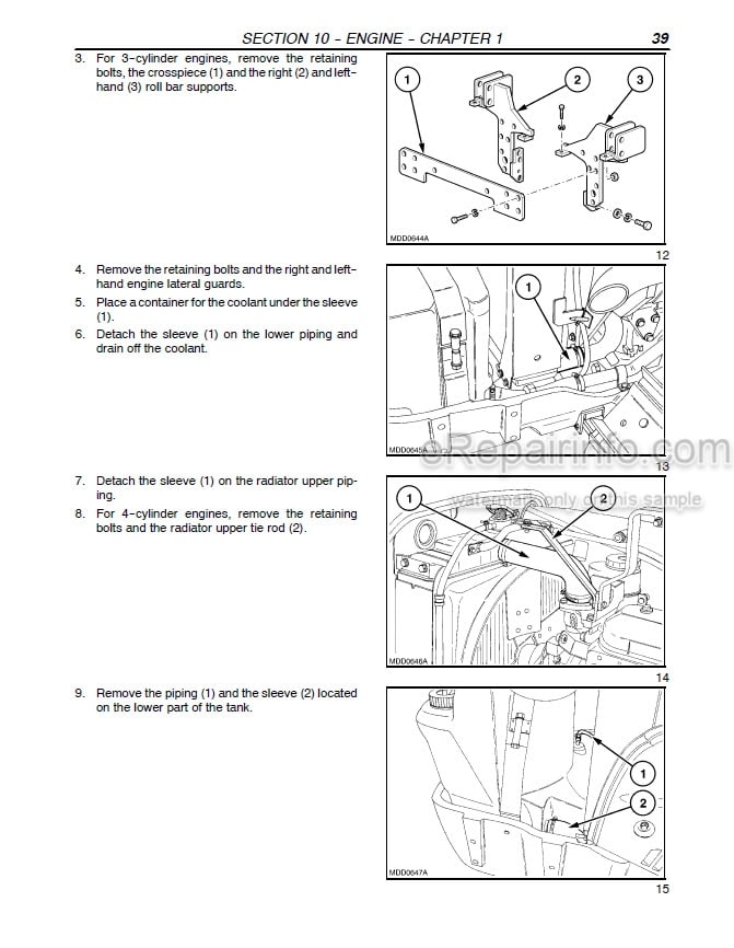 Photo 1 - New Holland TK76 TK85 TK85M Repair Manual Crawler Tractor 86637916