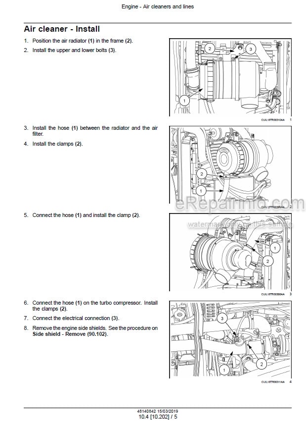 Photo 1 - New Holland TL5.80 TL5.90 TL5.100 Tier 3 Service Manual Tractor 48140842