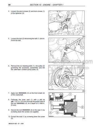 Photo 2 - New Holland TL70A TL80A TL90A TL100A Service Manual Tractor 6035451100