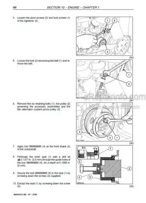 Photo 8 - New Holland TC5090 Tier 3 Service Manual Utility Combine 48040924