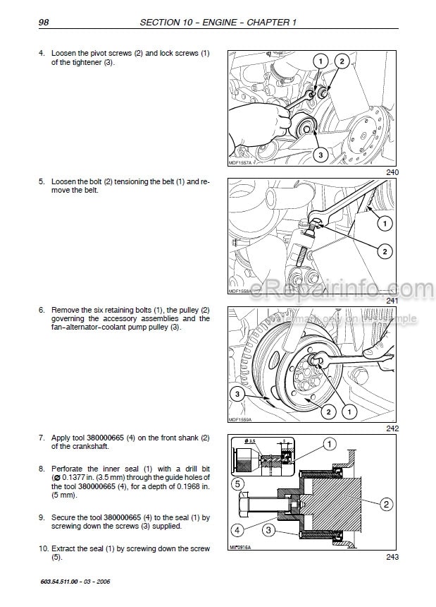 Photo 1 - New Holland TL70A TL80A TL90A TL100A Service Manual Tractor 6035451100